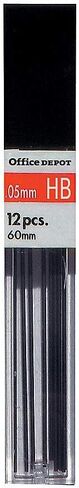 Office Depot Lead Refills, 0.5 mm, HB Hardness, Tube of 12 Leads, Pack of 3 Tubes in Saudi Arabia