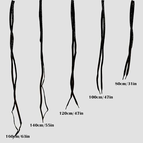 Flat Shoelaces for Sneakers Glitter Shiny Shoe laces Different Lengths of 5 Pairs Shoelaces in Saudi Arabia