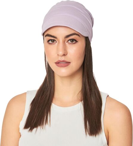 Newsboy Cap for Women Chemo Headwear Bamboo Turban Visor & Detachable Band Chemo Headwear Women (2 Piece) in Saudi Arabia