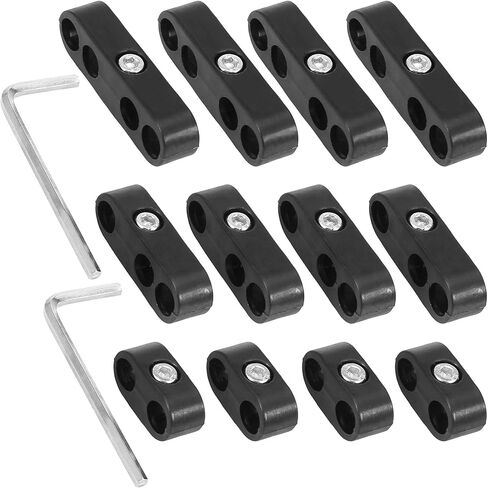 Unifizz 12pcs 7mm 8mm Spark Plug Wire Separators Kit,Spark Plug Wire Separators Plastic Kit,Plug Wire Divider Looms Ignition Wire Separators Holders,Engine Spark Plug Wire Separator Divider (Black) in Saudi Arabia