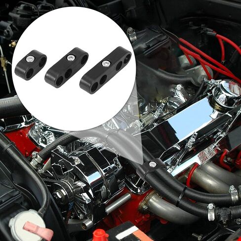 Unifizz 12pcs 7mm 8mm Spark Plug Wire Separators Kit,Spark Plug Wire Separators Plastic Kit,Plug Wire Divider Looms Ignition Wire Separators Holders,Engine Spark Plug Wire Separator Divider (Black) in Saudi Arabia