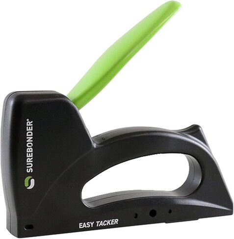 حزمة دباسة بلاستيكية خفيفة التحمل من Surebonder 5525 مع رقم 3 دباسة خفيفة التحمل 1/4 بوصة طول الساق 55114 و5/16 بوصة طول الساق 55116، دبابيس تاج 0.441 بوصة، نوع سهم JT21، عدد 1000 لكل منها in Kuwait