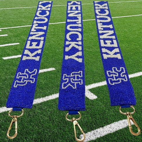 Kentucky Beaded Purse Strap Blue and White College Game Day Clear Handbag Replacement Strap Stadium Football University 49" Gold Hardware Clips for Sports Fans Bag Cats in Saudi Arabia