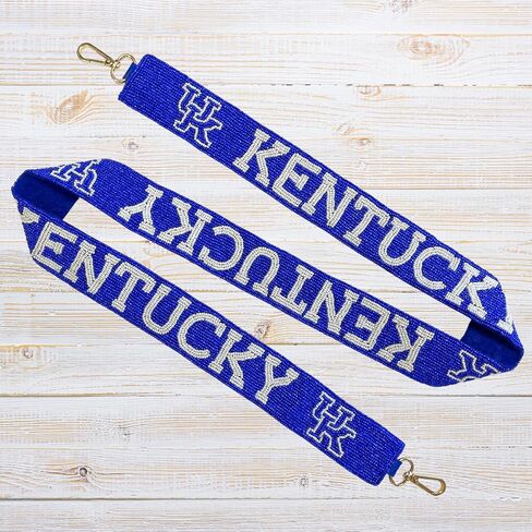 Kentucky Beaded Purse Strap Blue and White College Game Day Clear Handbag Replacement Strap Stadium Football University 49" Gold Hardware Clips for Sports Fans Bag Cats in Saudi Arabia