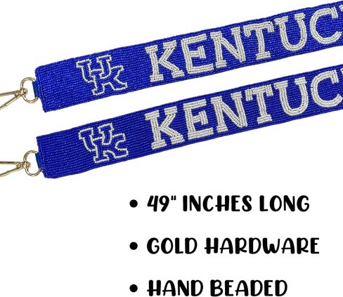 Kentucky Beaded Purse Strap Blue and White College Game Day Clear Handbag Replacement Strap Stadium Football University 49" Gold Hardware Clips for Sports Fans Bag Cats in Saudi Arabia
