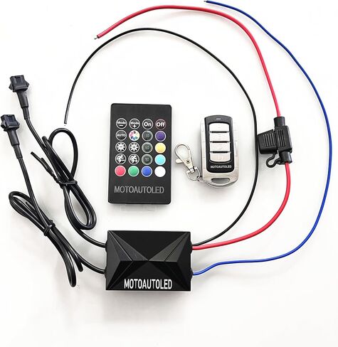 12Pcs RGB Motorcycle LED Underglow Kit Strips Waterproof Multi Color Music Accent Light APP Brake Signal Remote Control Accessories for ATV Can-Am Harley Davidson Honda Kawasaki Suzuki in Saudi Arabia