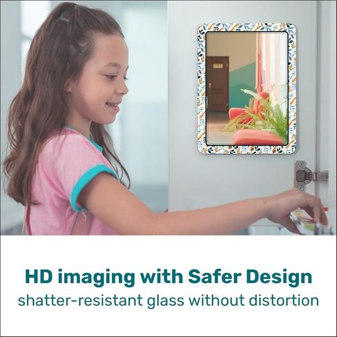 Locker Mirror Magnetic for School and Office, with Strong Magnetic Mirror for Locker, Magnetic Locker Mirror with Colorful Design, 1 Pack, Efficient and Practical Locker Accessories in Kuwait