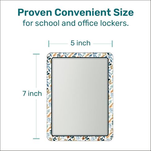 Locker Mirror Magnetic for School and Office, with Strong Magnetic Mirror for Locker, Magnetic Locker Mirror with Colorful Design, 1 Pack, Efficient and Practical Locker Accessories in Kuwait