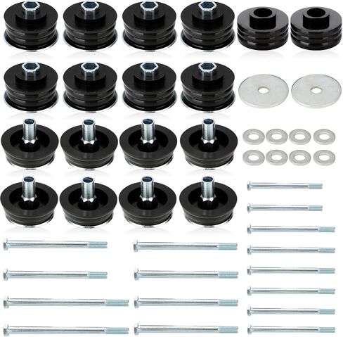 KF04060BK Body Mount Bushing Kit Compatible with 2008-2016 Ford F250 F350 Super Duty 2WD 4WD, Polyurethane Body Cab Mounts & Steel Sleeves & Hardware in Kuwait