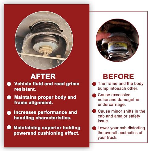 KF04060BK Body Mount Bushing Kit Compatible with 2008-2016 Ford F250 F350 Super Duty 2WD 4WD, Polyurethane Body Cab Mounts & Steel Sleeves & Hardware in Kuwait