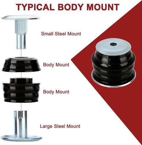 KF04060BK Body Mount Bushing Kit Compatible with 2008-2016 Ford F250 F350 Super Duty 2WD 4WD, Polyurethane Body Cab Mounts & Steel Sleeves & Hardware in Kuwait