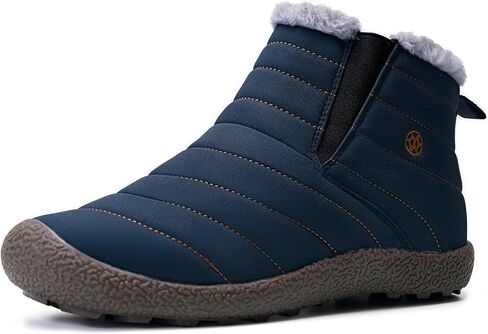 Eagsouni Womens Mens Snow Boots Winter Slip On Shoes | Unisex Warm Fur Lined Slip-On House Shoes,Rubber Sole，Anti Slip,Water Resistant，Comfortable，Indoor Outdoor Daily Walking in Saudi Arabia