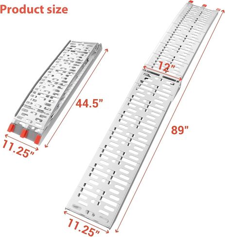 Towallmark Set of 2 Ramps - 1500 lbs ATV Ramps, 7.5ft Aluminum, Folding Loading Ramps for Pickup Trucks, Bike, UTV, Lawn Mowers in Saudi Arabia