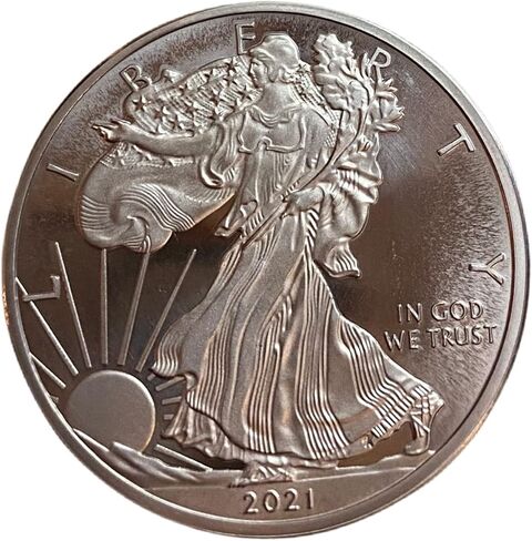 2021 1 أونصة أوقية .999 عملة نسر الحرية الأمريكية من التيتانيوم الصلب الناعم | التيتانيوم جولة المعادن الثمينة سبيكة السبائك Ti عنصر الكيمياء والدليل على النعناع عملة من المعادن الفريدة in Kuwait