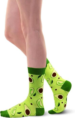 Womens Novelty Funny Funky Crew Socks Colorful Crazy Cute Fun Fruit Floral Pineapple Patterned Cotton Dress Socks in Saudi Arabia