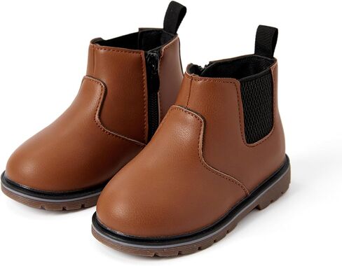 PATPAT Boys Girls Chelsea Boots Waterproof Kids Cowboy Boots Toddler Boots With Side Zipper for Toddler/Little Kid/Big Kid in Saudi Arabia