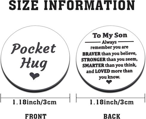 Back to School Off to College Gifts, Son Gifts for High School Seniors, To My Son Pocket Hug Keychain, Adult Son Gift Ideas, Son Birthday Gifts from Mom Dad, Long Distance Relationship Gifts for Son in Saudi Arabia