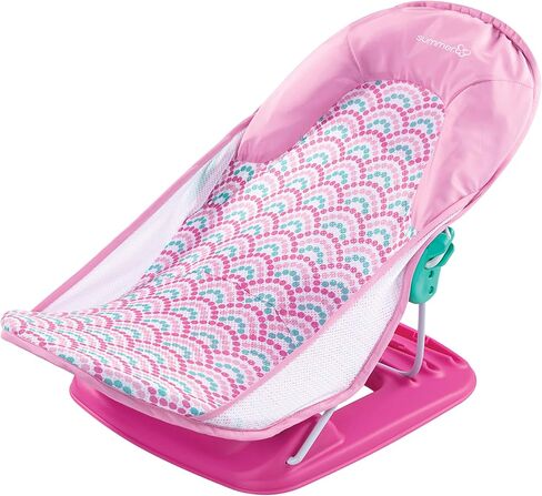 Summer Infant Deluxe Baby Bath Seat, Adjustable Support for Sink or Bathtub, Includes 3 Reclining Positions - Bubble Waves in Saudi Arabia