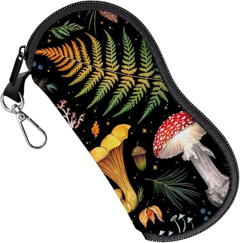 Glasses Case Eyeglass Sunglasses Zipper Soft Neoprene Ultra Light Pouch Metal Belt Clip Aesthetic Women Men in Saudi Arabia