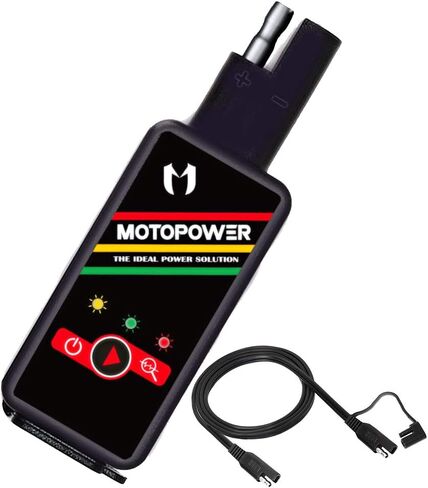 MOTOPOWER MP0620B 4.2Amp دراجة نارية شاحن USB مزدوج SAE إلى محول USB مع التحكم في مفتاح مراقبة البطارية in Kuwait