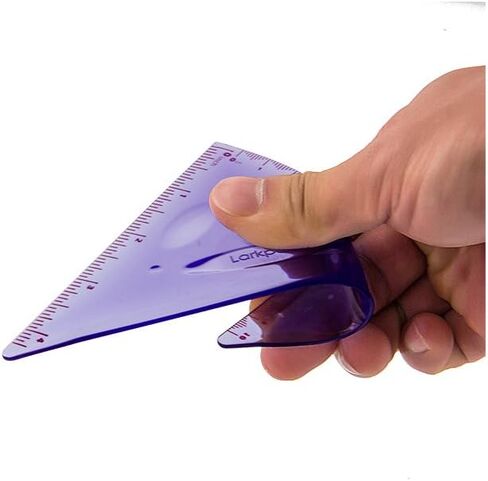 Soft Flexible Rulers 6-Inch, Flexible Protractor, 2 Flexible Triangle and 1 Flexible Wave, 5 in 1 Pack, School Supplies, Purple in Saudi Arabia