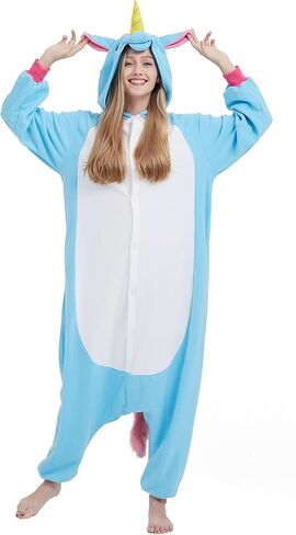 SimZoo Adult Animal Onesie Pajamas, Men and Women's Animal Cosplay Costume Sleepwear, One-Piece Unisex Homewear in Saudi Arabia