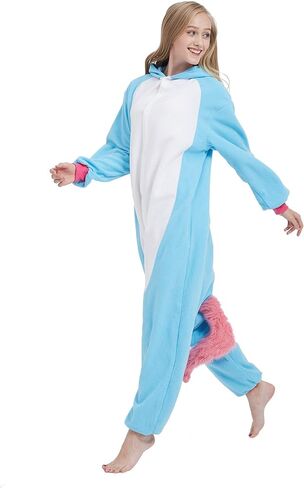 SimZoo Adult Animal Onesie Pajamas, Men and Women's Animal Cosplay Costume Sleepwear, One-Piece Unisex Homewear in Saudi Arabia