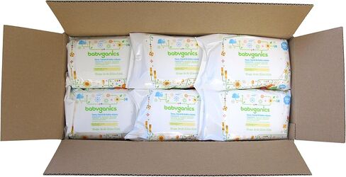 Babyganics مناديل مبللة للوجه واليدين والطفل، خالية من العطور، 1800 قيراط، قد تختلف التعبئة والتغليف in Kuwait