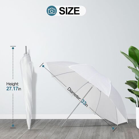 EMART 2 Pack 33inch Professional Photography Photo Video Studio Lighting Flash Translucent White Soft Umbrella in Saudi Arabia