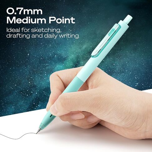 مجموعة أقلام رصاص ميكانيكية من WRITECH Up: أقلام رصاص ميكانيكية باستيل 6 قيراط 0.7 مم مع 4 أنابيب من عبوات الرصاص HB وممحاة إضافية لكتابة الرسم والرسم in Kuwait