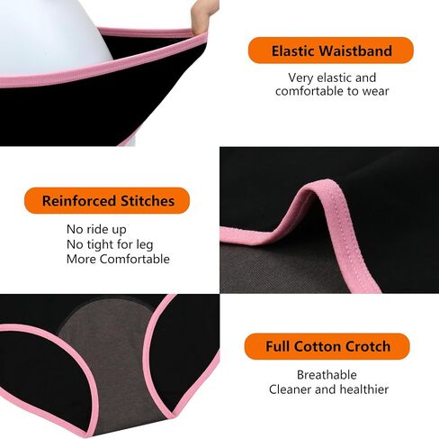 Teens Girls Period Underwear Kids Period Panties Menstrual Leakproof Protective Underwear for Teens Cotton Briefs in Saudi Arabia
