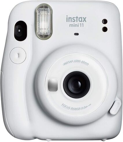 Fujifilm Instax Mini 11 Instant Film Camera, Ice White - with Fujifilm instax Mini Instant Daylight Film Twin Pack, 20 Exposures in Kuwait