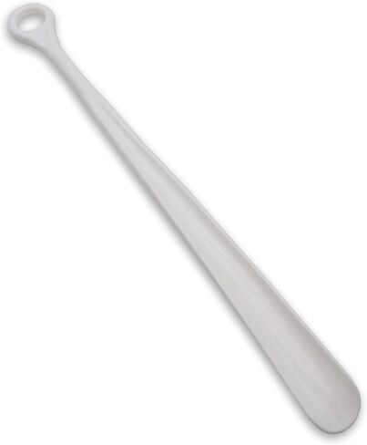 **Made in The USA** 19" Long Handled, Molded Shoe Horn, White in Saudi Arabia