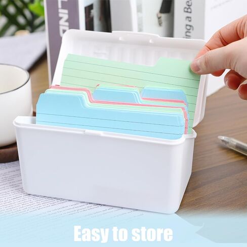 135PCS Index Cards with Box, 3x5 Inch Ruled Index Cards with 3 Rings Flash Cards with Holder Blank Note Cards Study Cards for School Learning 3 Colors in Saudi Arabia