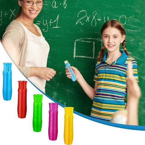 5 Pcs Sidewalk Chalk Holder Plastic Colorful Chalk Holders Adjustable Chalk Clip Holder for Teachers Blackboard Cover Chalk Keep for Office And Artist Chalk Holder for Chalkboard in Saudi Arabia