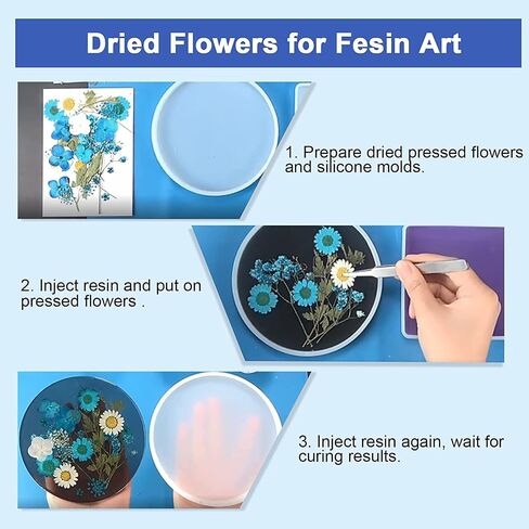 60 Pieces Don't Forget Me Dried Flowers, Dried Flower Real Dried Pressed Flowers for Jewelry Candle Card Making DIY Resin Ornaments Nail Art Flowers Decorations (Don't Forget Me) in Saudi Arabia