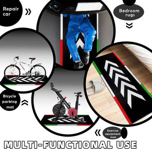 Motorcycle Mat,Garage Floor Mat and Premium Absorbent Oil Pad, Protects Garage Floor from Spills, Drips, Splashes and Stains,Reusable,Washable Rubber Parking Mats (Style 13, 24 x 78 in) in Saudi Arabia