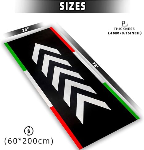 Motorcycle Mat,Garage Floor Mat and Premium Absorbent Oil Pad, Protects Garage Floor from Spills, Drips, Splashes and Stains,Reusable,Washable Rubber Parking Mats (Style 13, 24 x 78 in) in Saudi Arabia