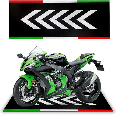 Motorcycle Mat,Garage Floor Mat and Premium Absorbent Oil Pad, Protects Garage Floor from Spills, Drips, Splashes and Stains,Reusable,Washable Rubber Parking Mats (Style 13, 24 x 78 in) in Saudi Arabia