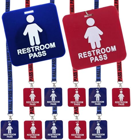 GIFTEXPRESS 12 Piece Hall Pass Lanyards and School Passes Boys and Girl Bathroom Passes in Saudi Arabia