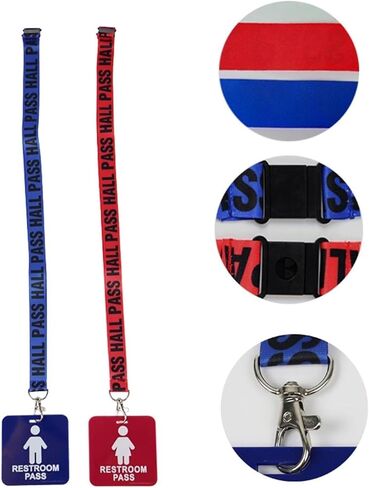 GIFTEXPRESS 12 Piece Hall Pass Lanyards and School Passes Boys and Girl Bathroom Passes in Saudi Arabia