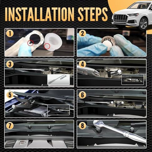 OICCTBF جلبة ربط ممسحة الزجاج الأمامي، مجموعة أدوات إصلاح ممسحة السيارة البلاستيكية والشجيرات الدائرية لأودي Q7 2006-2022 in Kuwait