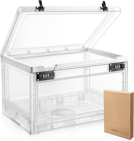 1 Pcs Large Medicine Lockable Box Lockable Storage Box Plastic Lockable Boxes for Personal Items Storage Bin with Lock Locking Plastic Storage Container for Medicine Snacks Food (White) in Saudi Arabia