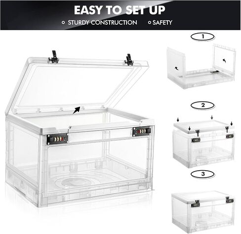 1 Pcs Large Medicine Lockable Box Lockable Storage Box Plastic Lockable Boxes for Personal Items Storage Bin with Lock Locking Plastic Storage Container for Medicine Snacks Food (White) in Saudi Arabia