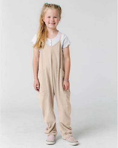 Girls' Casual Sleeveless Jumpsuits Spaghetti Strap Loose Overalls Pants Casual Long Jumper Romper with Pockets 8-12 in Saudi Arabia