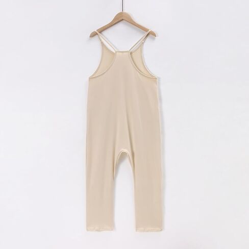 Girls' Casual Sleeveless Jumpsuits Spaghetti Strap Loose Overalls Pants Casual Long Jumper Romper with Pockets 8-12 in Saudi Arabia