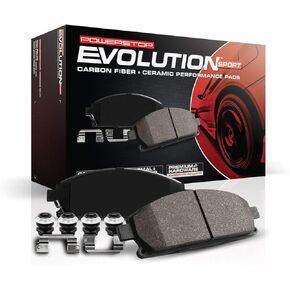 Power Stop Z23-1099 Rear Z23 Evolution Sport Carbon Fiber Infused Ceramic Brake Pads with Hardware