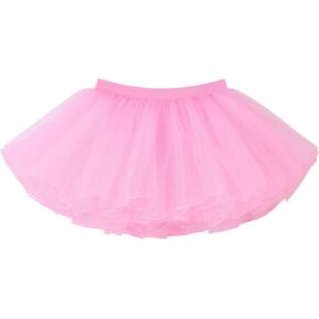 Girls Tutu Skirt Ballet Wrap Skirt 4 Layered Dance Skirt Tulle Skirts for Girls Princess Party Costume