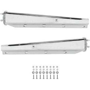 30" Heavy Duty Spring Loaded Chrome Mud Flap Hangers for Semi Trucks All in One Kit - Straight - Bolt Spacing: 2.5" - Kit Contains All Hardware for mounting Flaps - 1 Pair (2 PCS)