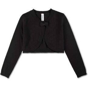 BOBOYOYO Long Sleeve Girls Shrug Knit Girls Cardigan Childrens Bolero Dress Sweater Toddler Shawl Cover Up for 3-12Y